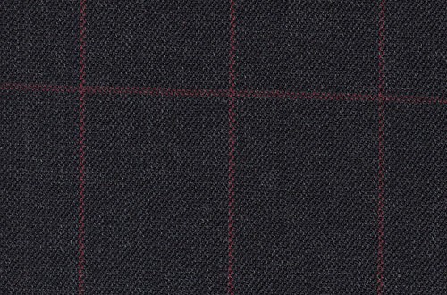 Charcoal Grey with Burgundy Check
