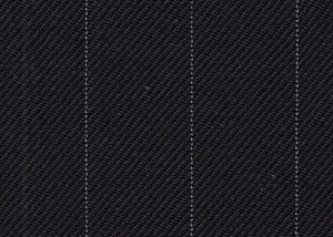 Black with Ivory Pin Stripe
