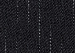 Black with white pin stripe