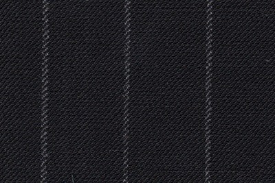 Black with Ivory Chalk Stripe