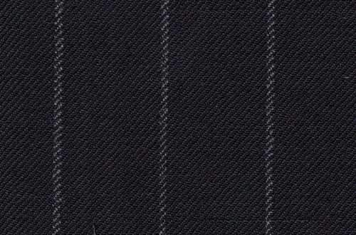Black with Ivory Chalk Stripe