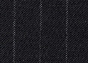 Black with Ivory Chalk Stripe