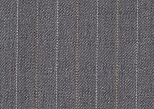 Light Grey with Gold & White pin stripes