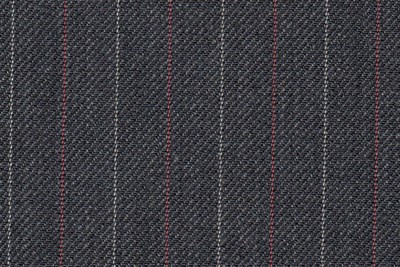 Grey with Red & White pin stripes