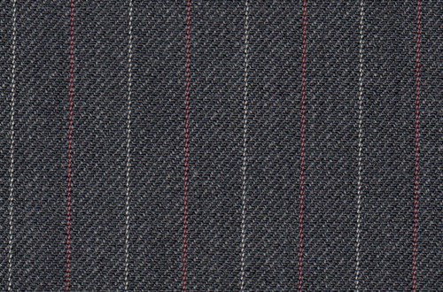 Grey with Red & White pin stripes