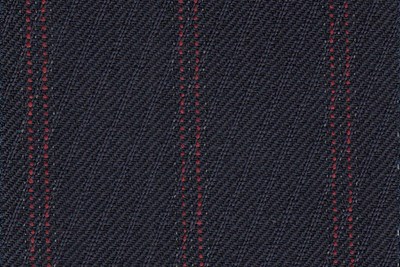 Navy Rhadame Twill with Red Stripe
