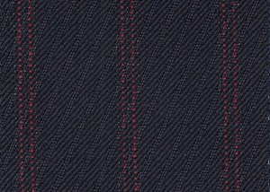 Navy Rhadame Twill with Red Stripe