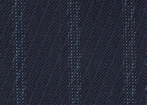French Navy Rhadame Twill with Blue Stripe