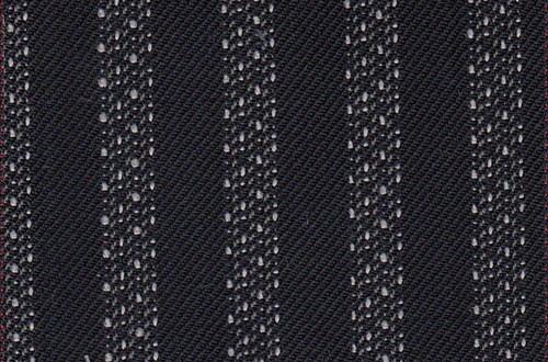 Black with wide white stripe