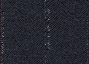 Navy chevron twill with wide white stripe