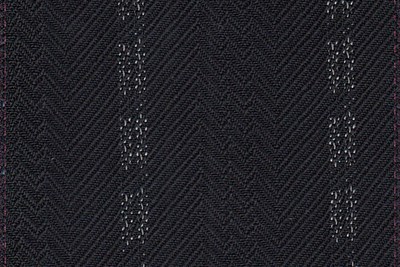 Black chevron twill with wide white stripe