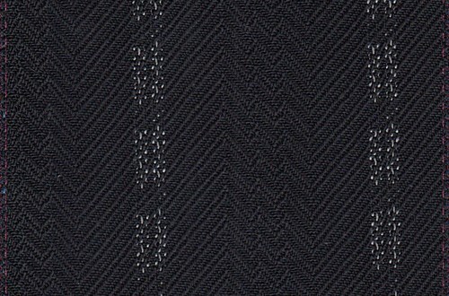 Black chevron twill with wide white stripe