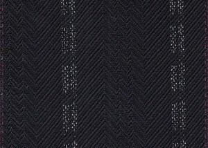 Black chevron twill with wide white stripe
