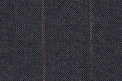 Grey with orange chalk stripe