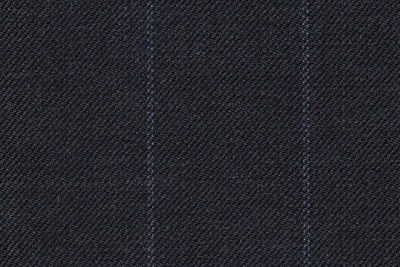 Dark Grey with Blue chalk stripe
