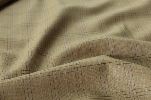 Gold herringbone check