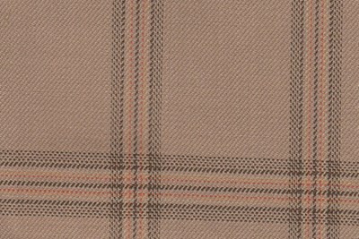 Beige with brown / salmon check