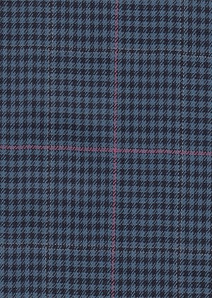 Blue/Black check with pink overcheck