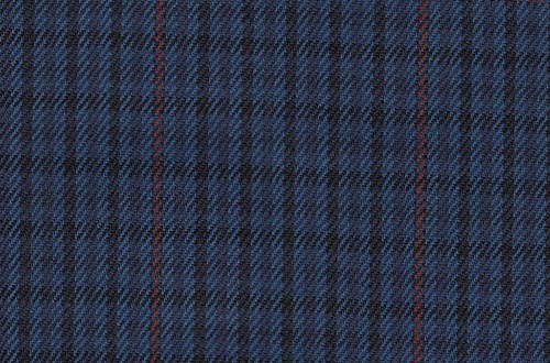 Blue/Black check with burgundy overcheck