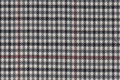 Ivory/Black/grey check with burgundy overcheck