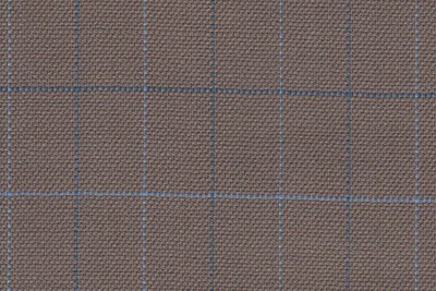 Tan with Light Blue / Navy Check