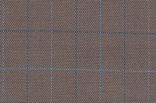 Tan with Light Blue / Navy Check