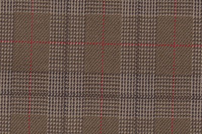 Tan with brown / Red check