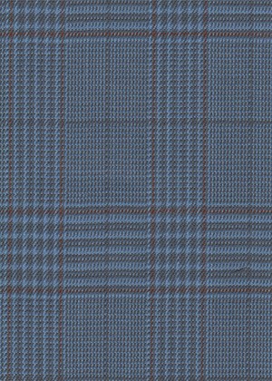 Blue POW with Terracotta/Grey check