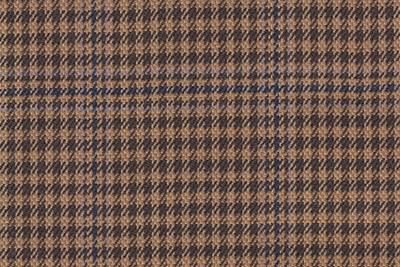 Biscuit/Brown check with blue overcheck
