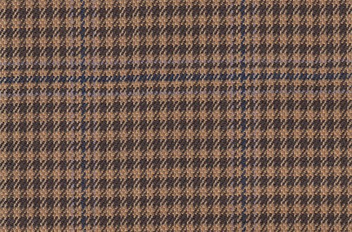 Biscuit/Brown check with blue overcheck