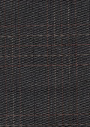 Brown with orange/Beige check