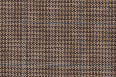 Tan/Brown check with Blue overcheck