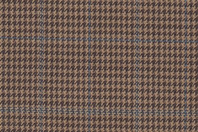 Tan/Brown check with Blue overcheck