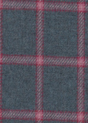 Turquoise with pink check