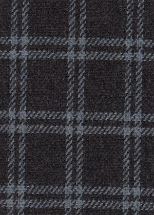 Dark Grey with light blue check