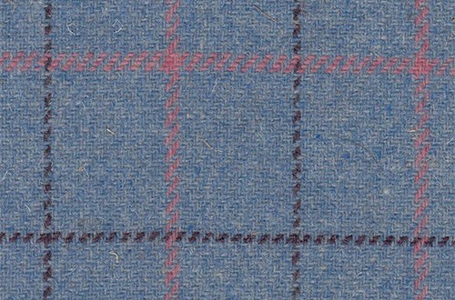 Light blue with pink & plum check