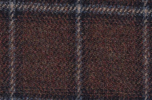 Brown with black & Lt Blue check