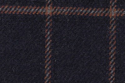 Navy with orange check