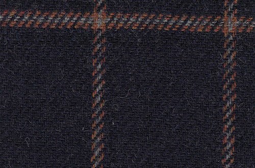 Navy with orange check