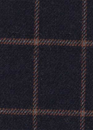 Navy with orange check