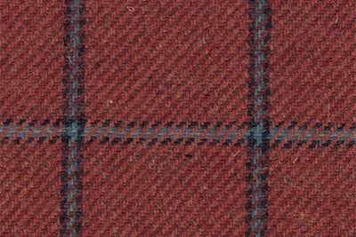 Terracotta with blue/navy check