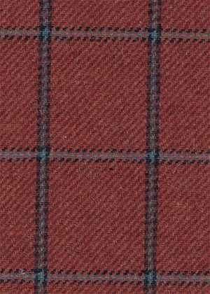 Terracotta with blue/navy check