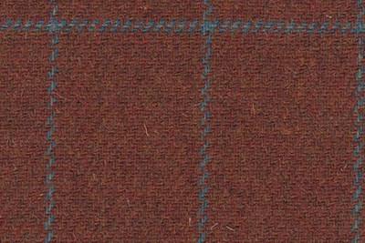 Rust with Light blue check