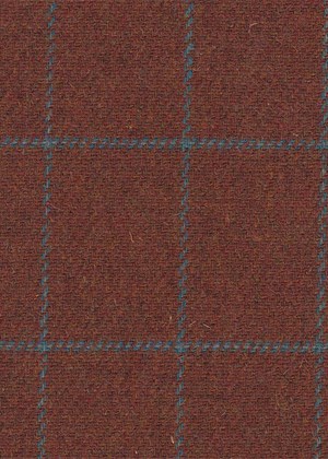 Rust with Light blue check
