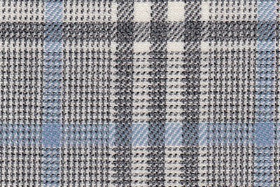 Ivory with grey & light blue check