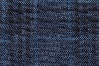 Blue with black / light blue check