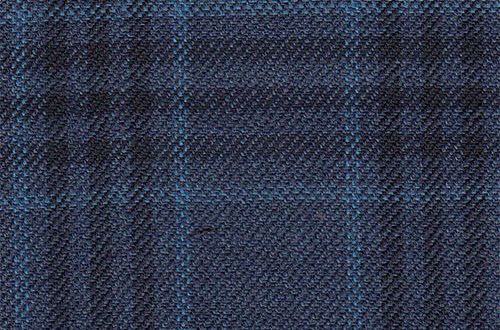 Blue with black / light blue check