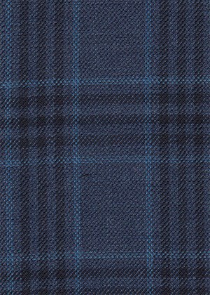 Blue with black / light blue check