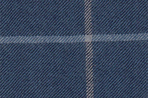 Blue with Ivory / light blue check