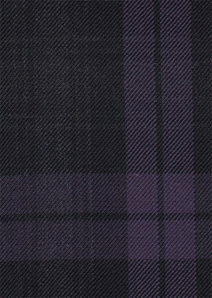 Black with purple & grey check